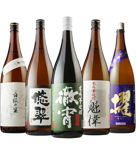 いも焼酎 5本 Amazon.co.jp: すべてコンクール受賞蔵！ 本場鹿児島 限定 芋焼酎5本